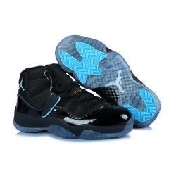 Air Jordan 11 Shoes 2014 Womens Grade AAA Black Cyan