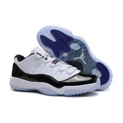 Air Jordan 11 Shoes 2014 Womens Low White Black Blue