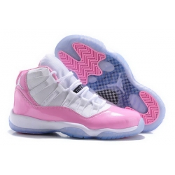 Womens Air Jordan 11 GS Pink White For Girls