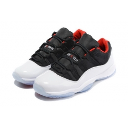 Womens Air Jordan 11 Low GS White Black True Red Girls