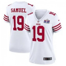 Women San Francisco 49ers 19 Deebo Samuel White 2023 F U S E   Vapor Untouchable Limited Stitched Football 2024 Super Bowl LVIII Jersey