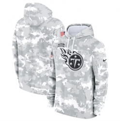 Youth Tennessee Titans 2024 White Gray Salute To Service Pullover Hoodie