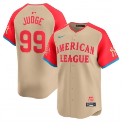 Men American League 99 Aaron Judge Cream 2024 All Star Limited Stitched Jersey