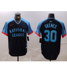 Men National League 30 Paul Skenes Navy 2024 All Star Limited Stitched Baseball Jersey 6