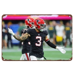 Atlanta Falcons Aluminum Sign 12x8 Inch Jessie Bates III 003