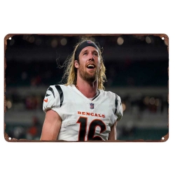 Cincinnati Bengals Aluminum Sign 12x8 Inch Trenton Irwin 001