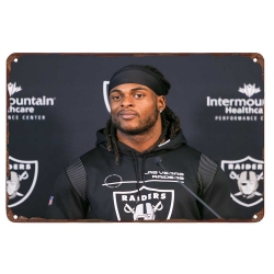 Los Angeles Raiders Aluminum Sign 12x8 Inch Davante Adams 004