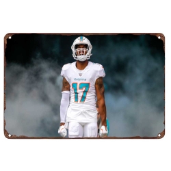 Miami Dolphins Aluminum Sign 12x8 Inch Jaylen Waddle 005