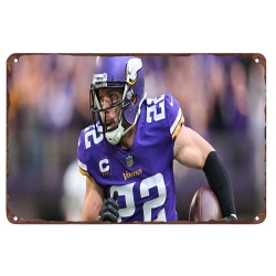 Minnesota Vikings Aluminum Sign 12x8 Inch Harrison Smith 002