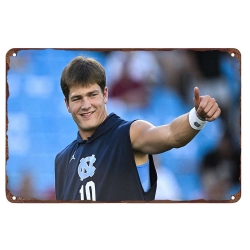 New England Patriots Aluminum Sign 12x8 Inch Drake Maye 002