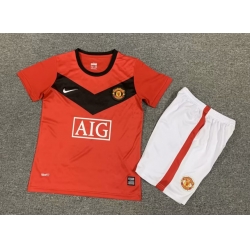 Youth Retro Soccer Jerseys Manchester United F.C. Red 09 10