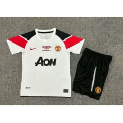 Youth Retro Soccer Jerseys Manchester United F.C. White II