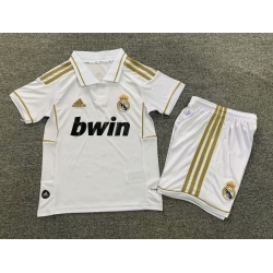 Youth Retro Soccer Jerseys Real Madrid CF White 11 12