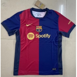 Men 2024 2025 Soccer Jersey Barcelona Blue Red Home