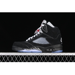 AIR JORDAN 5 BLACK METALLIC REIMAGINED BLACK WHITE METALLIC SILVER FIRE RED HF3975 001