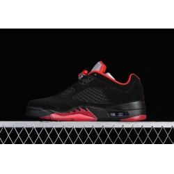 AIR JORDAN 5 RETRO LOW BLACK GYM RED-METALLIC HEMATITE 819171 001