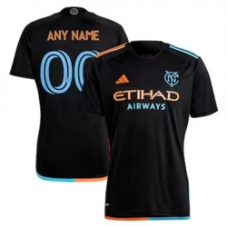 Men New York City FC Custom 2024 25 Away Replica Black