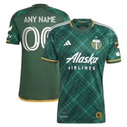 Men Portland Timbers Custom 2023 24 Home Replica Green