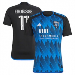 Men San Jose Earthquakes Jeremy Ebobisse 2023 24 Home Replica Blue