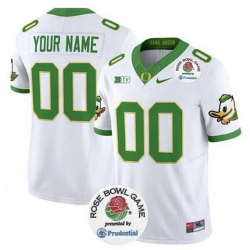 Men Oregon Ducks Active Player Custom White 2024 F U S E  Rose Bowl Vapor Limited Stitched Football Jersey