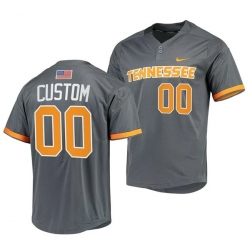 Men Tennessee Volunteers Active Player Custom Grey Stitched Baseball Jersey