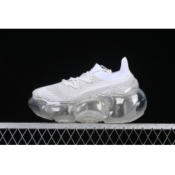 GROUNDS THICK SOLED SPORTS SHOES WITH LARGE AIR BUBBLES WHITE GREY