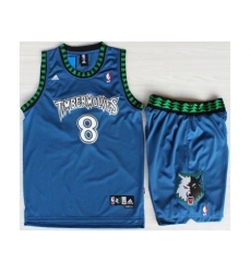 Minnesota Timberwolves 8 Latrell Sprewell Blue Swingman NBA Jerseys Short Suits