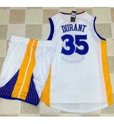 Warriors #35 Kevin Durant White A Set Stitched NBA Jersey