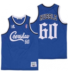 Men 60 Hussle Crenshaw Editon Blue Jersey