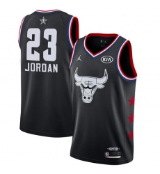 Bulls #23 Michael Jordan Black Basketball Jordan Swingman 2019 All Star Game Jersey