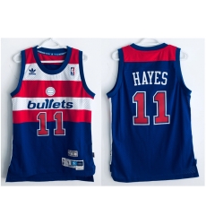 Rare Elvin Hayes Vintage Adidas Washington Bullets #11 Hardwood Blue Stitched Basketball Jersey