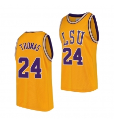 LSU Tiger Cameron Thomas Gold College Basketball Lsu Tigers Jersey