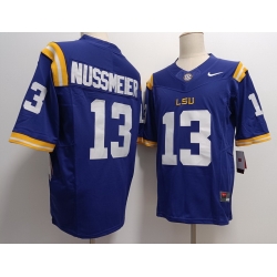 LSU Tigers#13 Garrett Nussmeier Purple  F U S E Jersey