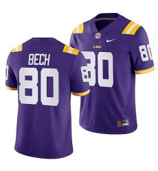 Lsu Tigers Jack Bech Purple College Football Men Jersey