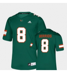 Men Miami Hurricanes Braxton Berrios 8 Green Nflpa Alumni Chase Replica Jersey