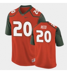 Men Miami Hurricanes Ed Reed Replica Orange College Football Jersey