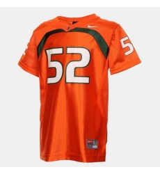 Men Miami Hurricanes Ray Lewis College Football Orange Jersey