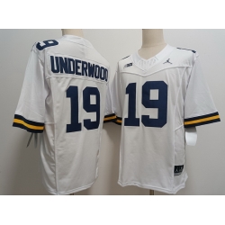 Michigan Wolverines #19 Bryce Underwood White Stitched Jerseys