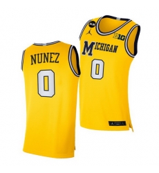 Michigan Wolverines Adrien Nunez Yellow Blm Social Justice Men Jersey