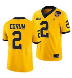 Michigan Wolverines Blake Corum Maize 2021 Orange Bowl Playoffs Limited Jersey