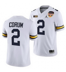 Michigan Wolverines Blake Corum White 2021 Orange Bowl College Football Playoff Jersey