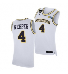 Michigan Wolverines Chris Webber 2021 Big Ten Regular Season Champions Blm White Jersey