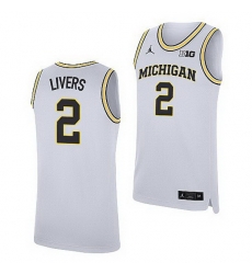 Michigan Wolverines Isaiah Livers White Replica Jersey