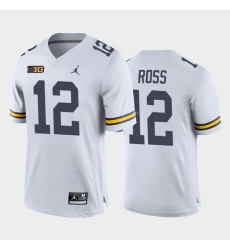 Michigan Wolverines Josh Ross White Away Men'S Jersey