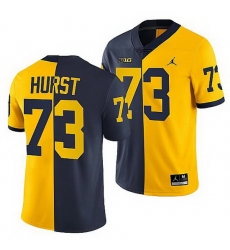 Michigan Wolverines Maurice Hurst Navy Maize Split Edition Nfl Alumni Jersey