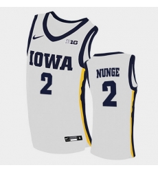 Men Iowa Hawkeyes Jack Nunge Home White College Basketball Jersey