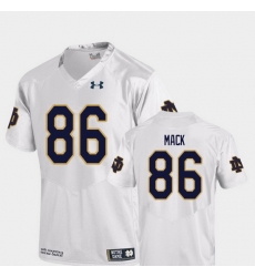 Men Notre Dame Fighting Irish Alize Mack 86 White College Football Replica Jersey