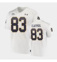 Men Notre Dame Fighting Irish Chase Claypool Replica White College Football Playoff Jersey