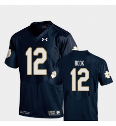 Men Notre Dame Fighting Irish Ian Book 12 Navy College Football Replica Jersey