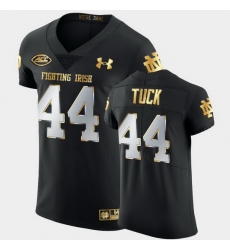 Men Notre Dame Fighting Irish Justin Tuck Golden Edition Black Authentic Jersey